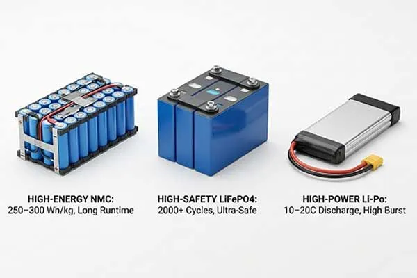 robot battery chemistry comparison