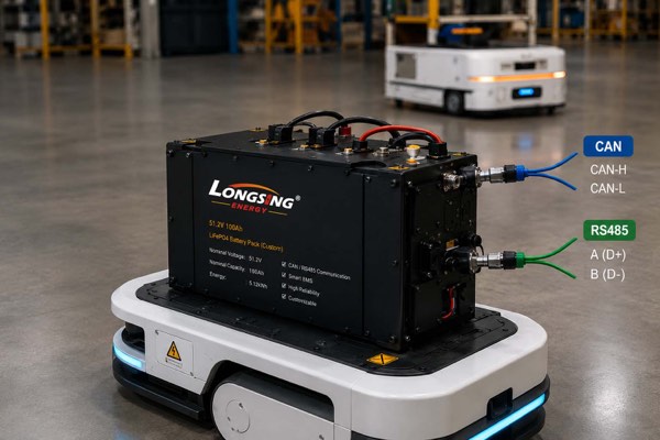 CAN vs RS485 BMS: Which Communication Interface Fits AGV, AMR and Industrial Robot Batteries?