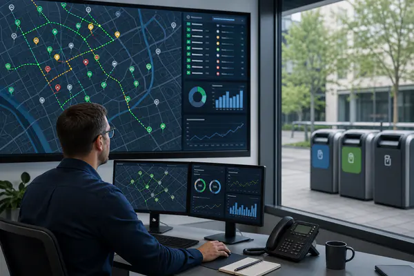 Smart waste management dashboard for dynamic route optimization