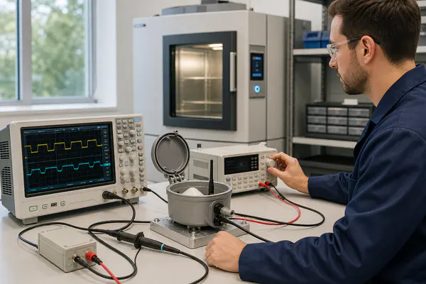 Battery load testing for a smart waste management sensor