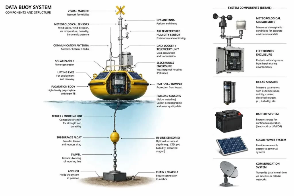 what is data buoy power system in detail internal structure